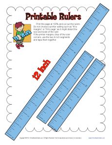 Printable 12 inch Ruler